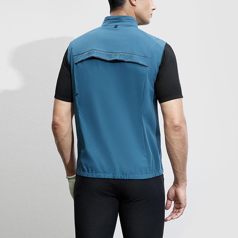 Fila Жилет мужской тканый Golf Series с логотипом, воротником-стойкой, Golf Elite, Loco-Blue A11M415704F-DG