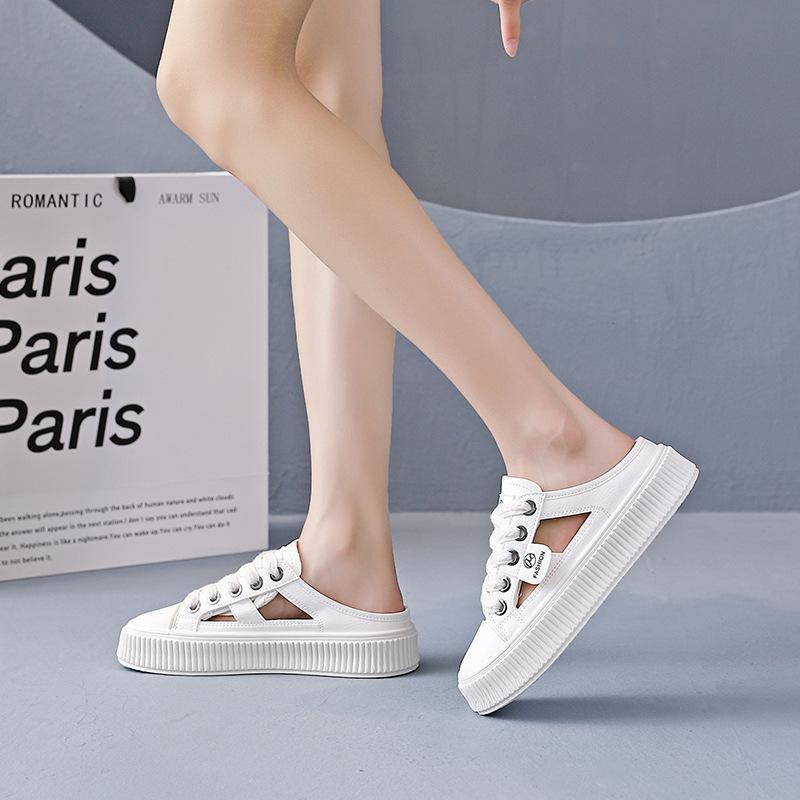 Черная сумка голова полутапочки женские новые женские парусиновые туфли на плоской подошве повседневные полуподносы женская обувь 831