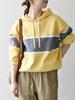 Ships Any Hand Washable Color-Scheme Line Sweat-Like Hoodie Knit 726050095 Yellow One Size