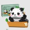 Huahua Chinese Panda Building Blocks - Compatible with Lego, Tiny Puzzle Assembly, Decorative Toys