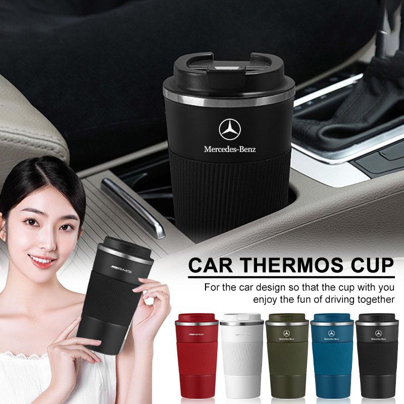 1Pcs Car Vacuum Flasks Coffee Cup Travel Portable Insulated Bottles For Mercedes-Benz AMG W213 W212 W220 W221 W222 W108 W126 W140 W168 W169 W176 W177