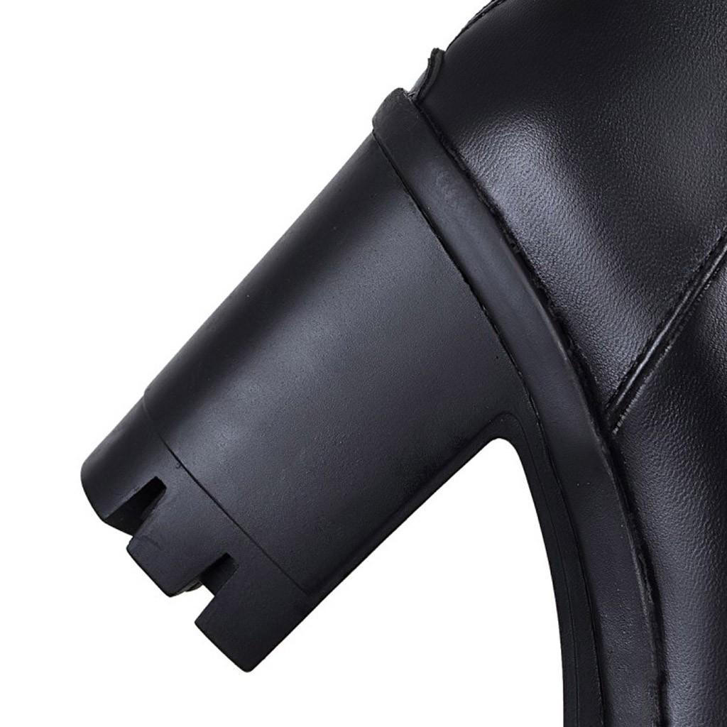 Модные женские ботинки на толстом высоком каблуке, кружевная студенческая обувь на платформе