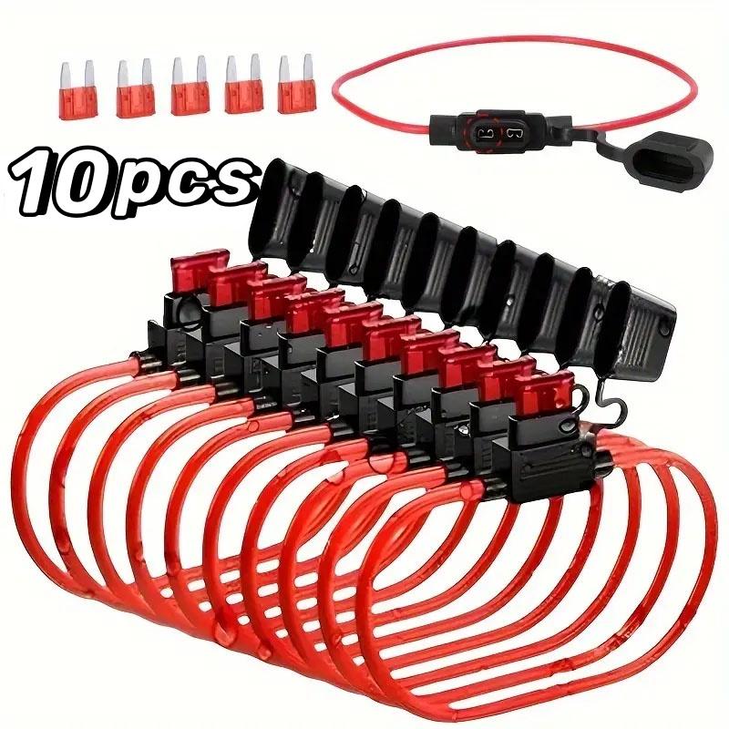5/10 шт. 14AWG автомобильный мини-предохранитель, держатель предохранителя лезвия, водонепроницаемый для 2 В 30 А, автомобильный, мотоциклетный, гнездо выключателя