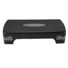 Exercise Step Platform ABS Adjustable Height Exercise Stepper for Aerobic Workout Black Grey