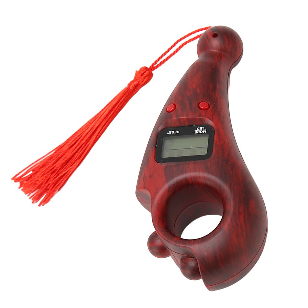 Digital Bds Counter with Tassel LCD Low Noise Resistant Digital Buddha Bds Counter for Meditation Finger Movement