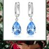 8*12mm Sky Blue Topaz 925 Sterling Silver Water Drop Earring  Nano Emerald Custom Fashion Jewelry Earrings
