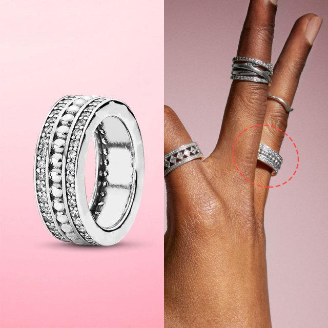 Кольца из стерлингового серебра 925 пробы Женские модные кольца