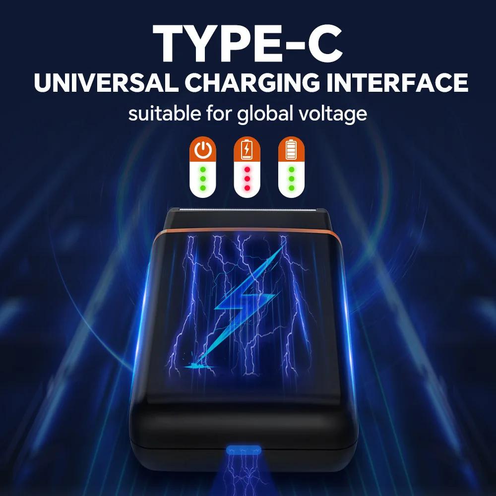 Мини Профессиональная 3-скоростная Мужская Бритва для Удаления Волос Перезаряжаемая Машинка для Стрижки Съемная Моющаяся Мужской Триммер Мужская Бритва для Бороды