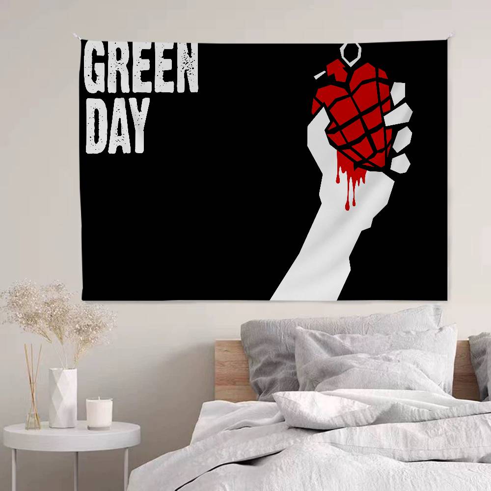 Green Day Музыка Рок-группа Диаграмма Гобелен Домашний Декор Хиппи Бохо Декор Гадание Настенное Украшение Домашний Декор