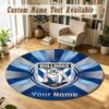 Round Rug Custom NameCanterbury-Bankstown Bulldogs Pattern Non Slip Carpet Home Floor Decor
