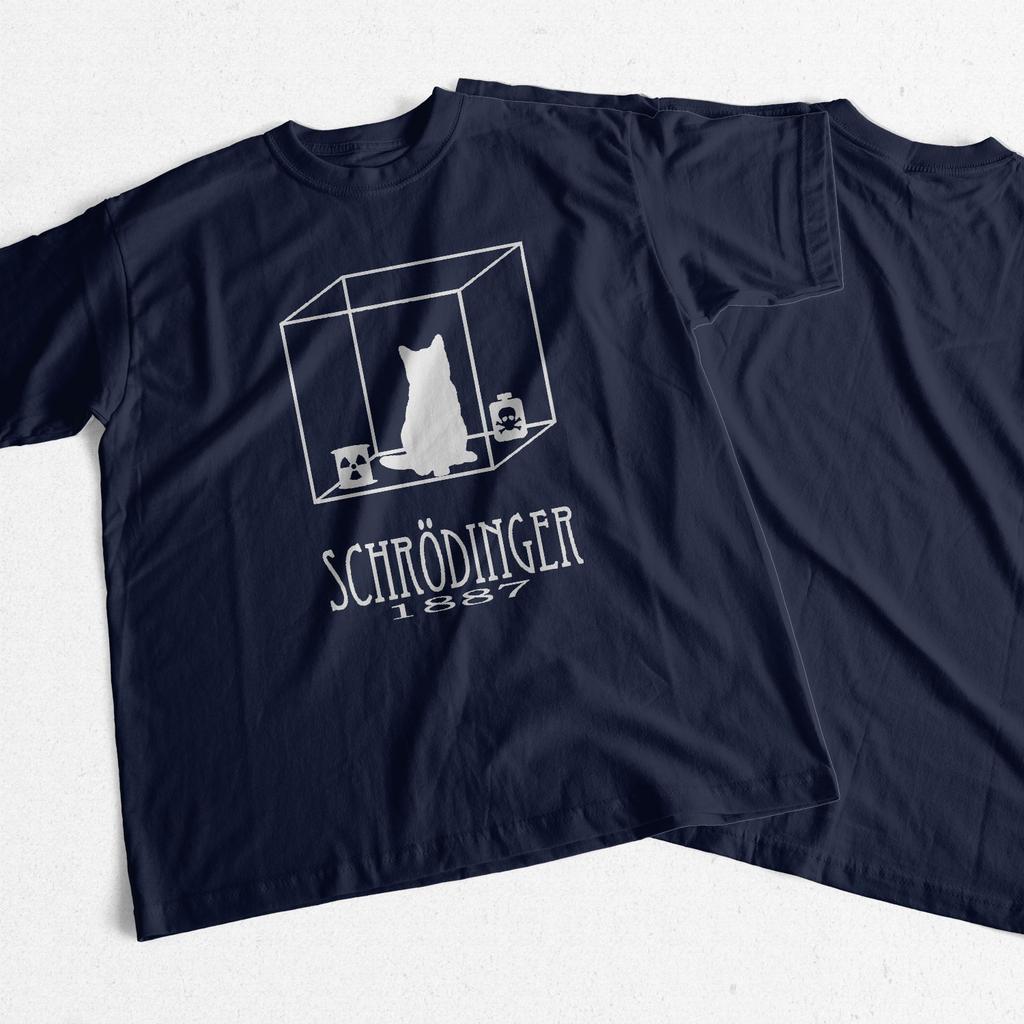 COOLMIND 100% Хлопок Принт Кот Шрёдингера Большой Размер Мужская Футболка Повседневная Короткий Рукав Хлопок Летняя Мужская Футболка Мужские Футболки