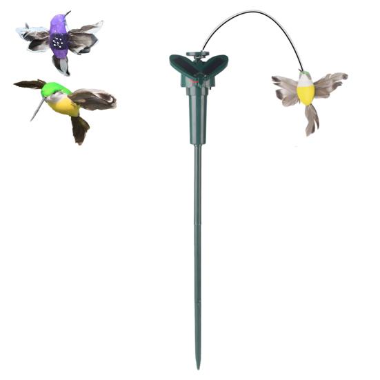 Fluttering Solar Hummingbirds Realistic Appearance Easy To Install Flying Dancing Hummingbirds Garden Stake Patio Decoration