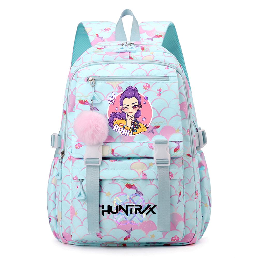 Anime K-Pop Demon Hunters Printed Backpack Large Capacity Waterproof Bookbag Student Boy Girl Schoolbag Outdoor Laptop Travel Bag Mochila