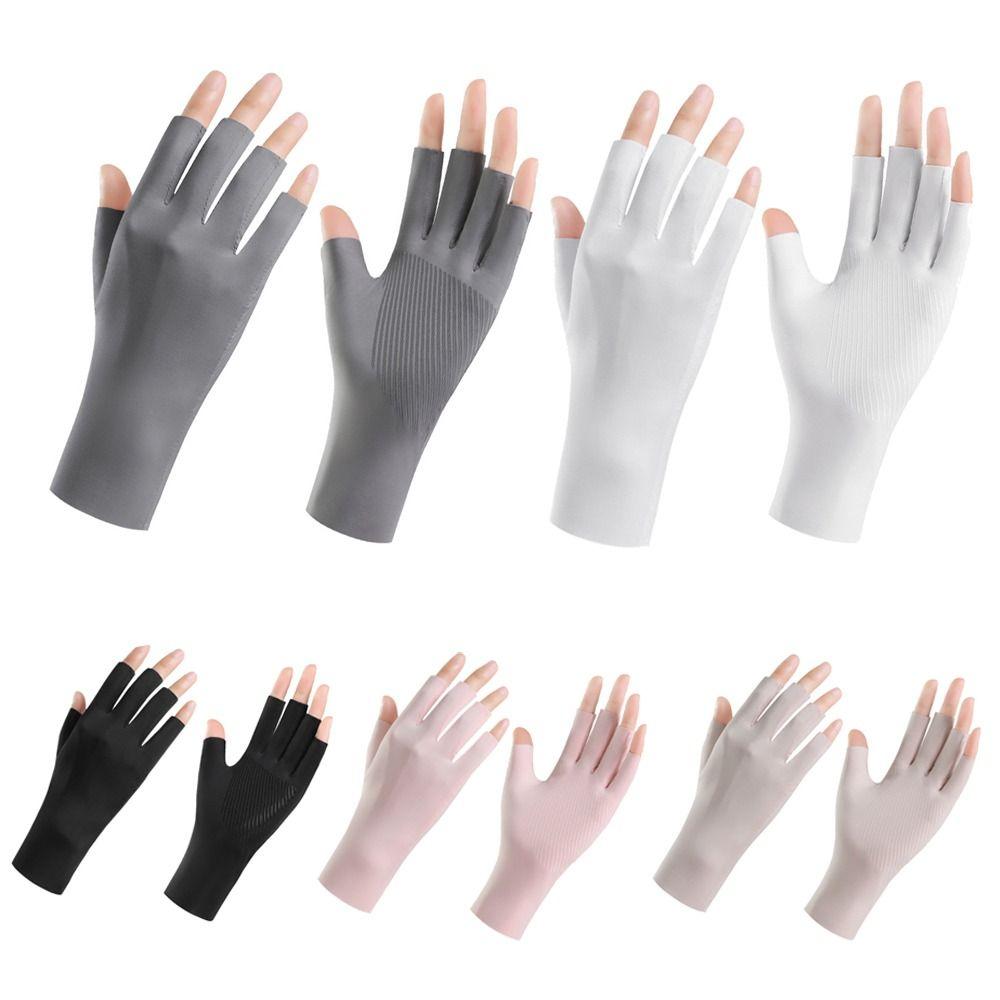 High Elasticity Nail Painting Gloves Nail Uv Protection Nail Art Mittens Sunscreen Gloves Women