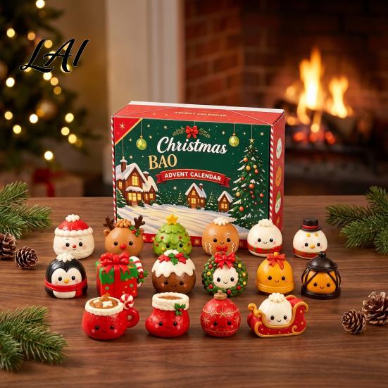 Holiday Countdown Gift Christmas Squeeze Advent Days Dumpling 24 Calendar 2026 Fidget Toys Collectible Dolls