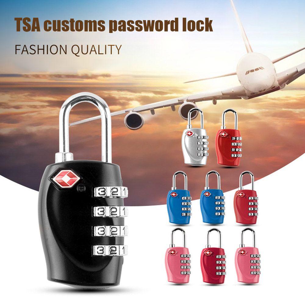 Luggage Anti-Thef 4 Digit Password Lock TSA Customs Code Lock Padlock Smart Combination Lock