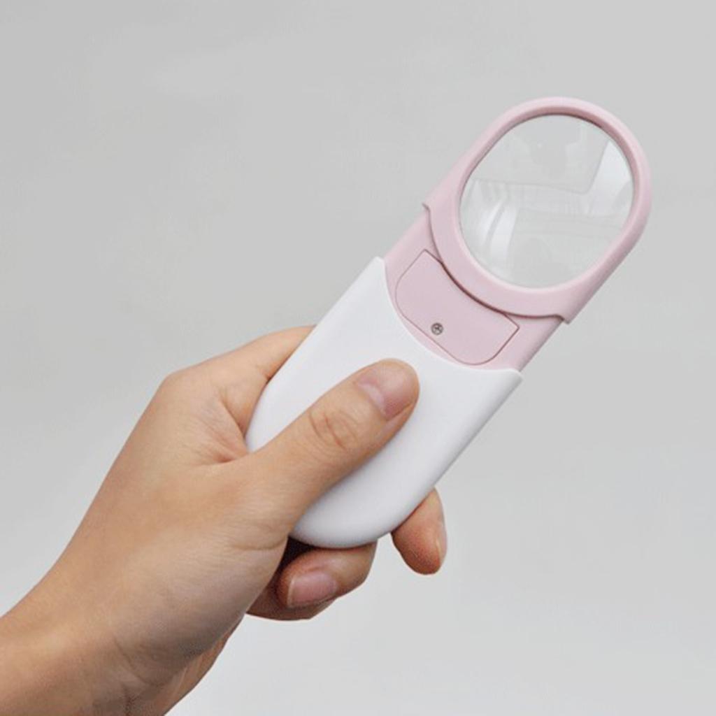 Лупа с подсветкой, 10-кратная ручная мини-лупа, светодиодная подсветка для чтения