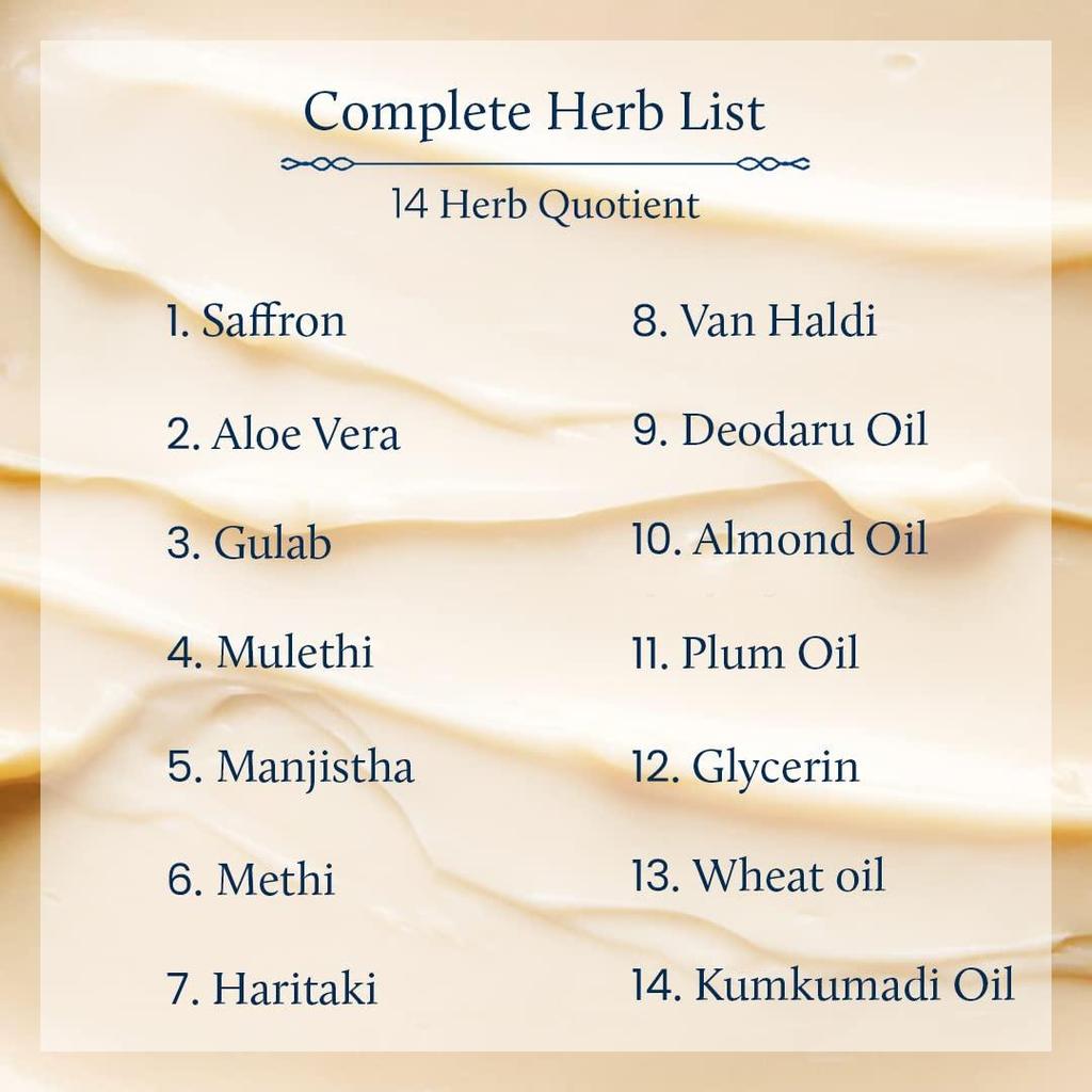 Blue Nectar Ayurvedic Anti Aging Cream For Women For Collagen Boost And Deep Moisturizer For Face | Натуральный укрепляющий крем для лица (14 трав, 50 г)