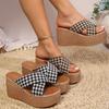 Women Slippers New Summer Comfortable Wedges Sandals Beach Platform Slippers Trend High Heels Designer Shoes Slides Women
