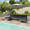 Day and Night - Day and Night Garden Furniture Set 6 Pieces and Gray Synthetic Rattan Cushions