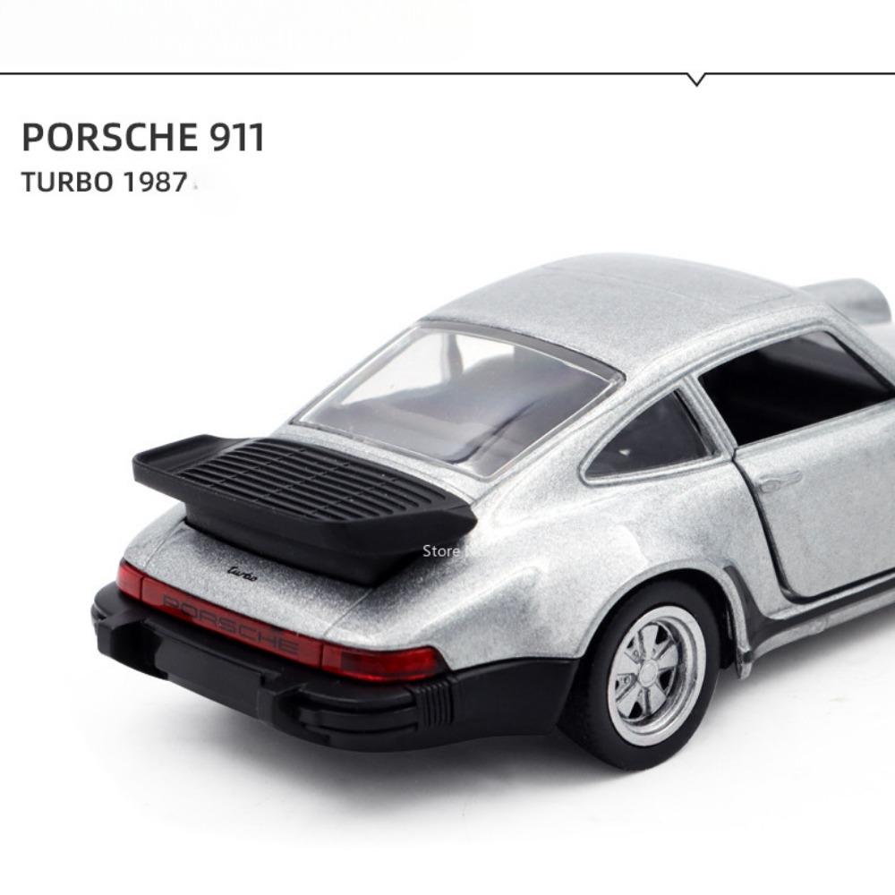 1/36 масштаб Porsche 911 Turbo игрушечная модель автомобиля литая под давлением ретро гоночная модель с инерционным механизмом игрушка для мальчика подарочная коллекция