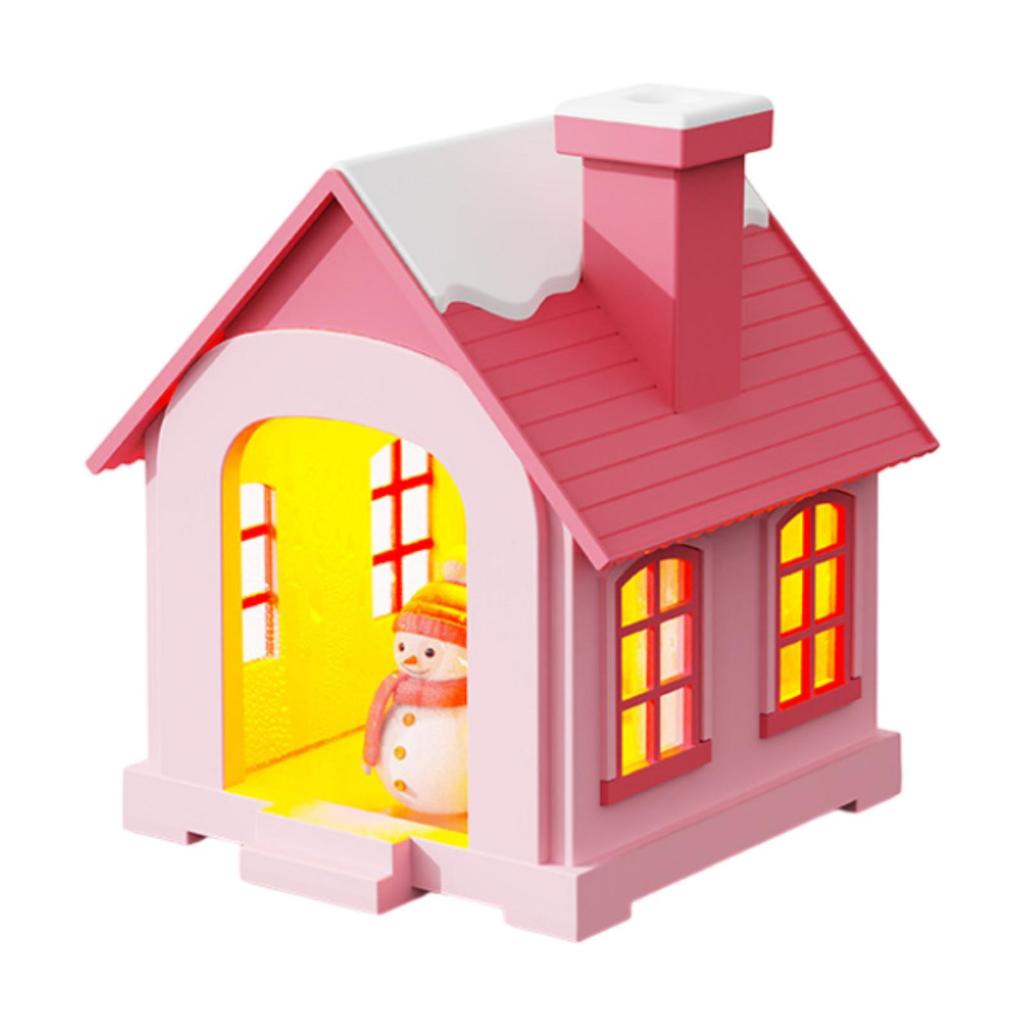 Увлажнитель воздуха в форме домика, 2 режима распыления, диффузор для эфирных масел, портативный маленький увлажнитель для гостиной, фермерского дома, офиса, подарок, СПА