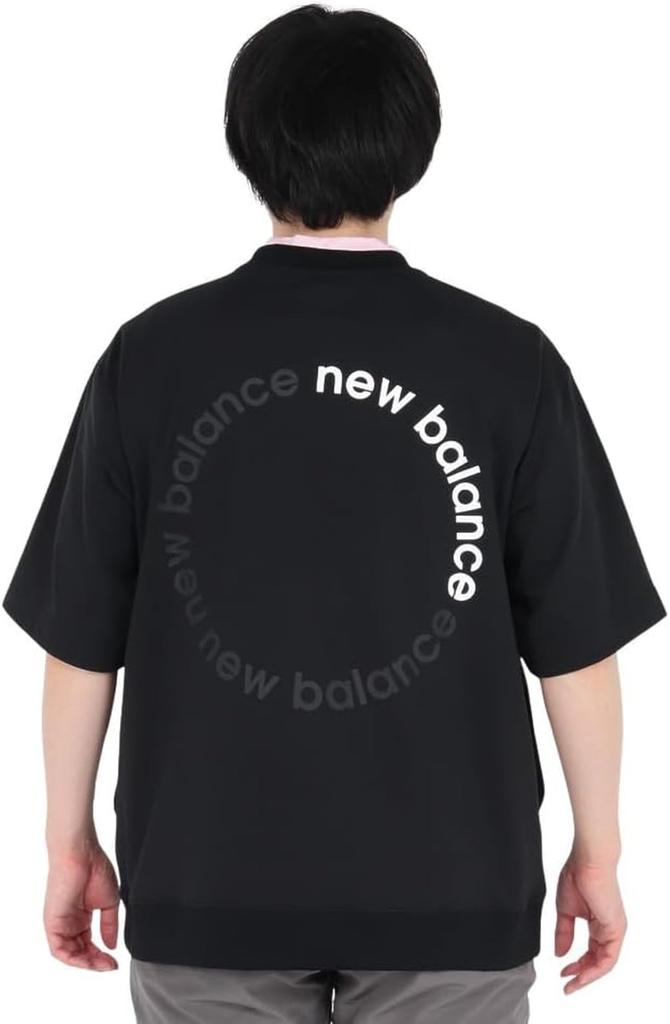 Свитшот с коротким рукавом и круглым вырезом для гольфа 5 [New Balance] для мужчин (Растягиваемый/совместимый с настройкой) / 012-5164001 010_Черный [L]