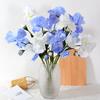 Handmade Faux Silk Iris Branch Real Touch Fake Flower Artificial Iris Flowers Wedding Party Decor