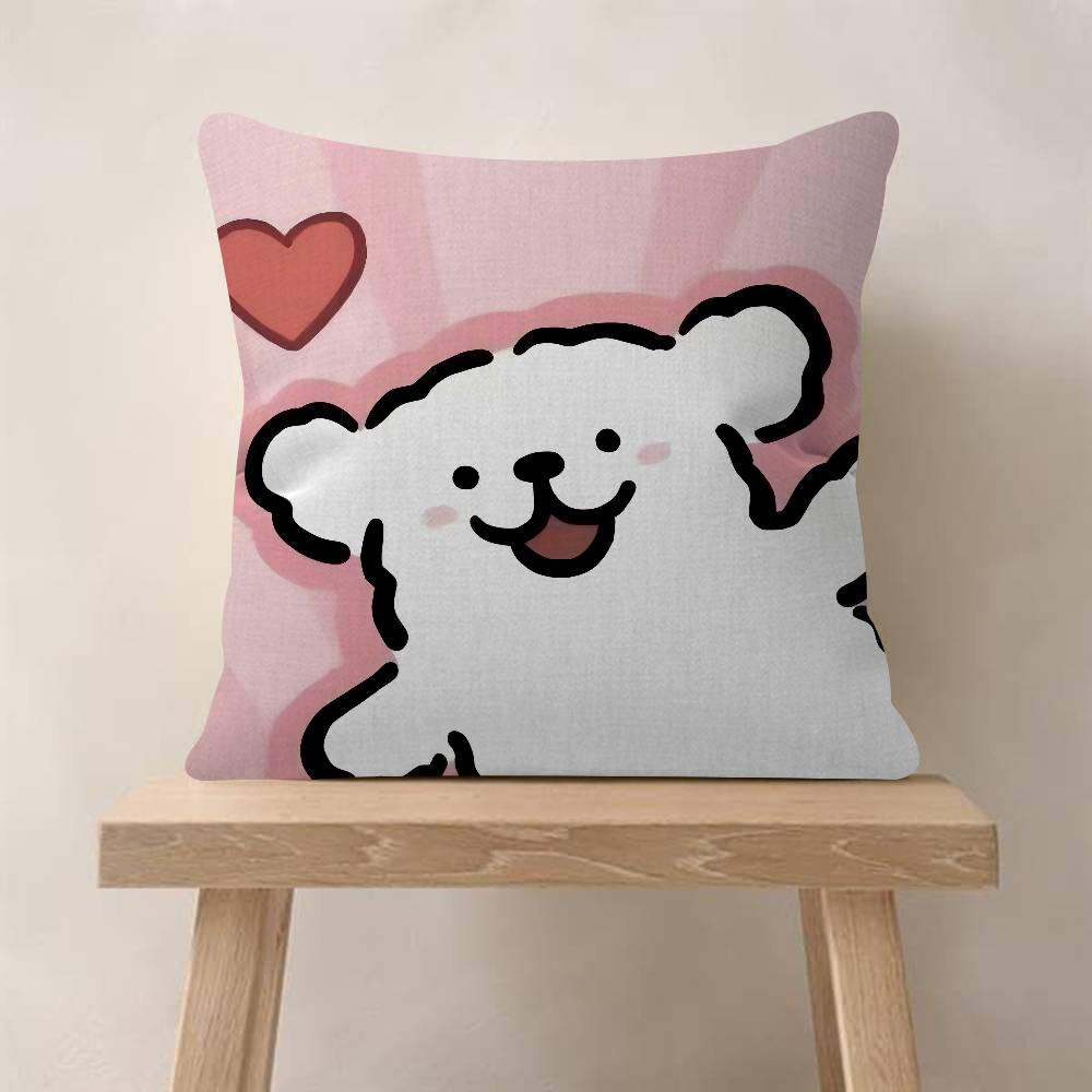 Line P-Puppys Cute Dog Cushion Cover 30X50 Polyester Sofa Cushions Decorative Throw Pillows Home Decoration Pillowcover