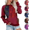 Womens Long Sleeve Sweatshirt Casual Crewneck Cute Pullover Tops Printing Lightweight Sweatshirt With Pocket
