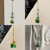 Christmas Keyring Lightweight  Beads Keychain Bag Hanging Decoration Cute Christmas Tree Phone Strap For Holidays Gifts