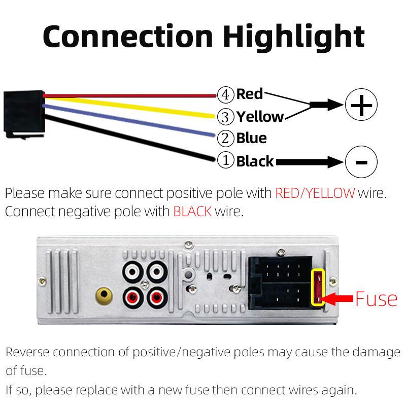 Hippcron Car Radio Audio 1 Din Bluetooth Stereo Hands-Free Calling MP3 Player FM Receiver With AUX/USB/TF Card In Dash Kit