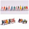 Sand Table Scene Railway Sitting Passengers Miniatures People Figures Seated Painted Model