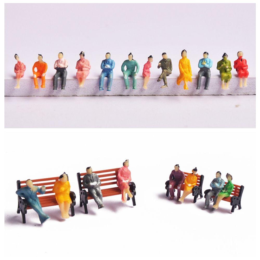 Sand Table Scene Railway Sitting Passengers Miniatures People Figures Seated Painted Model