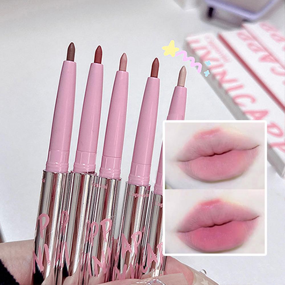 Карандаш для губ Nude с кисточкой для губ Cappuvini Korean Style Lip Makeup Long Last Velvet Matte Lipstick
