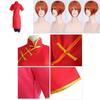 Изысканный красный костюм для косплея Gintama Kagura, униформа, платье и комплект брюк для поклонников аниме