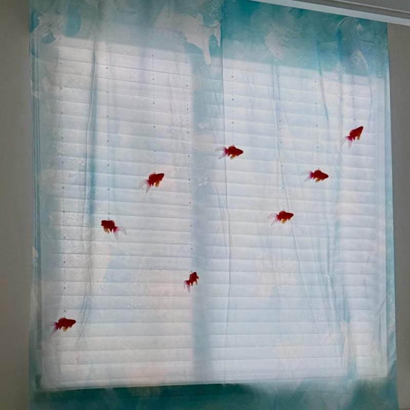 Light Blue Solid Sheer Voile Window Curtain Transparent Light Filtering Drape Soft Breathable For Bedroom Living Room Home Decor