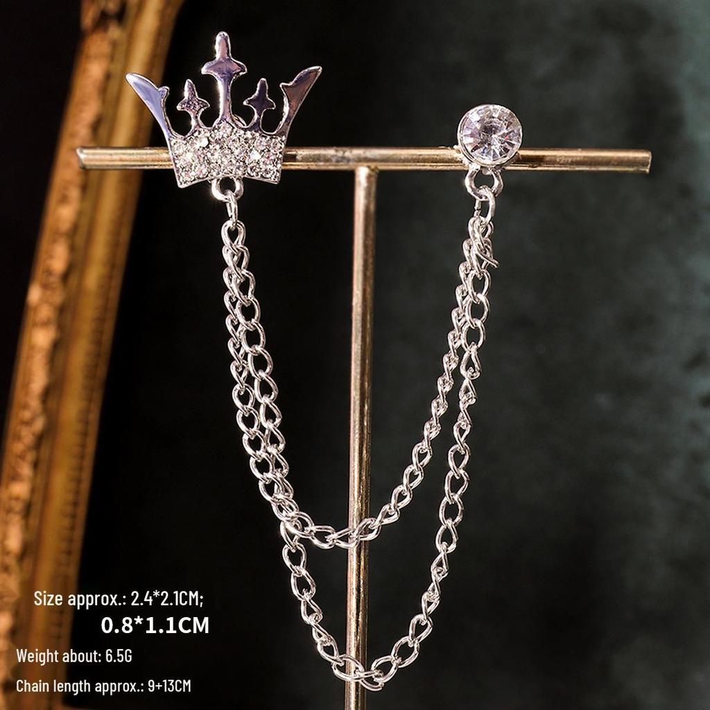 Baroque Rhinestone Pearl Corsage Necklace Brooch - Retro British Court Suit Accessory