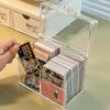 Storage Box Transparent Acrylic Photo Card Photo Card Storage Box Flip Cover Box Card Protective Cover Container Korea
