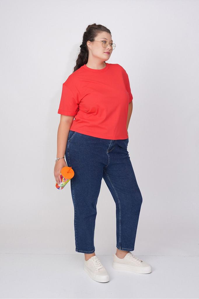 Women's Style Big Size T-Shirt Short Basic Cotton T-Shirt