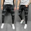 Mens Casual Fitness Solid Bodybuilding Pocket Skin Full Length Sports Pants