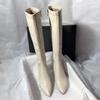 High-heeled Temperament Pointed Knight Retro High Boots Korean Version Versatile But Knee Boots
