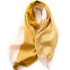 Imitation Cashmere Scarf Sweet Solid Color Fringed Scarf Women's 2025 Winter New Extended Fashion Warm Shawl