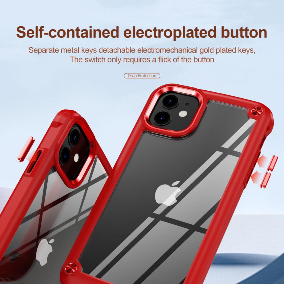 (Red) Simple Phone Case For Phone case with Wireless Charging