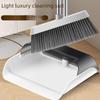 Household Broom & Dustpan Set: Soft Bristle, Dual-Use Design with Scraping Teeth for Wet/Dry Cleaning