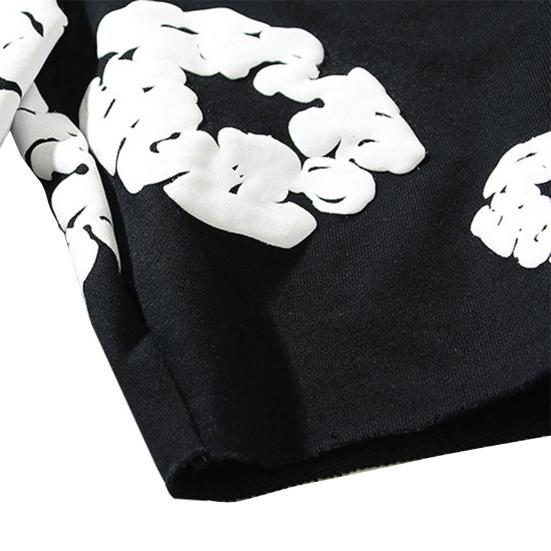 Летние мужские шорты с цветочным принтом на шнурке с эластичной резинкой на талии, свободные карманы, плиссированные шорты для отдыха, пляжного спорта, повседневная домашняя одежда, короткие брюки