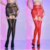 Сексуальный комплект чулок с подвязками с блестящим эффектом масла, с высокой талией, женские прозрачные формирующие колготки, эротичное прозрачное нижнее белье