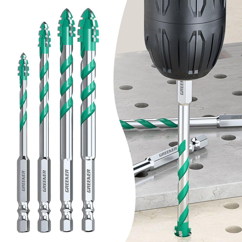 Serrated Eccentric Drill Bit Four-Edged Concrete Drill Bit Set Tile Drill Bit Drilling Tool