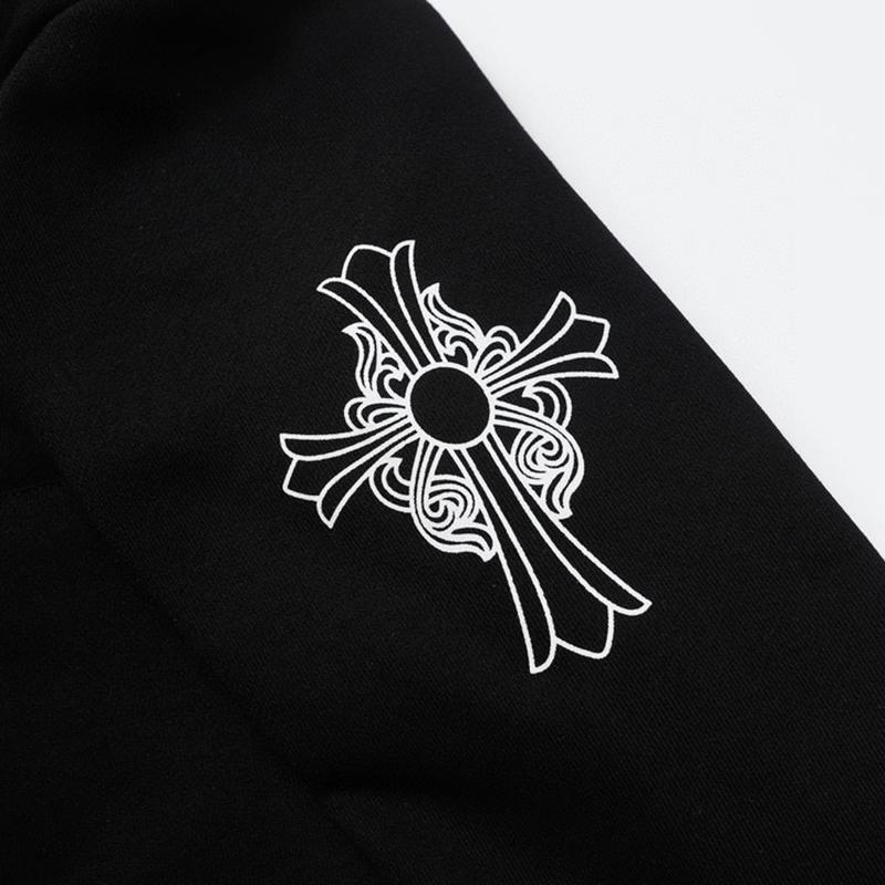 816 CHROME HEARTS 2026 Осень-Зима Новая Классическая Толстовка с Капюшоном Большого Размера с Логотипом, Подходит для Ношения Парами