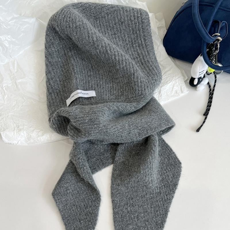 1pc Women Hooded Scarf Cape Balaclava Hat,outdoor Winter Warm Knit Wrap-Around Neck Warmer,Suitable for Daily Wear,vacation